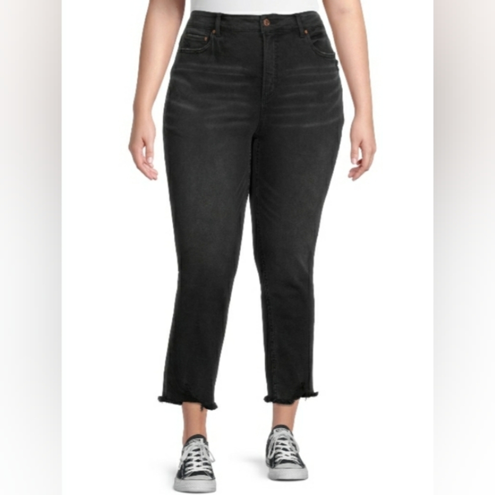 Terra & Sky Women Plus Cropped Jeans